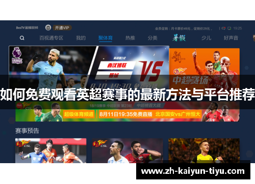 如何免费观看英超赛事的最新方法与平台推荐